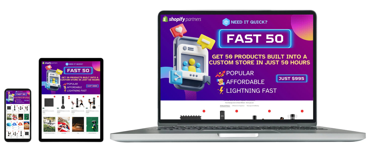 Fast 50 - 50 Products & Dropship store built in 50 hours Tyack Ecommerce Solutions